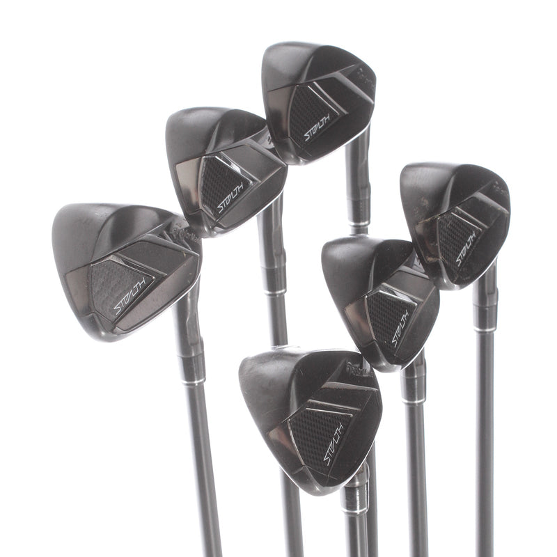 TaylorMade Stealth Black Graphite Mens Right Hand Irons 5-PW Stiff - KBS TGI 95 Stiff++