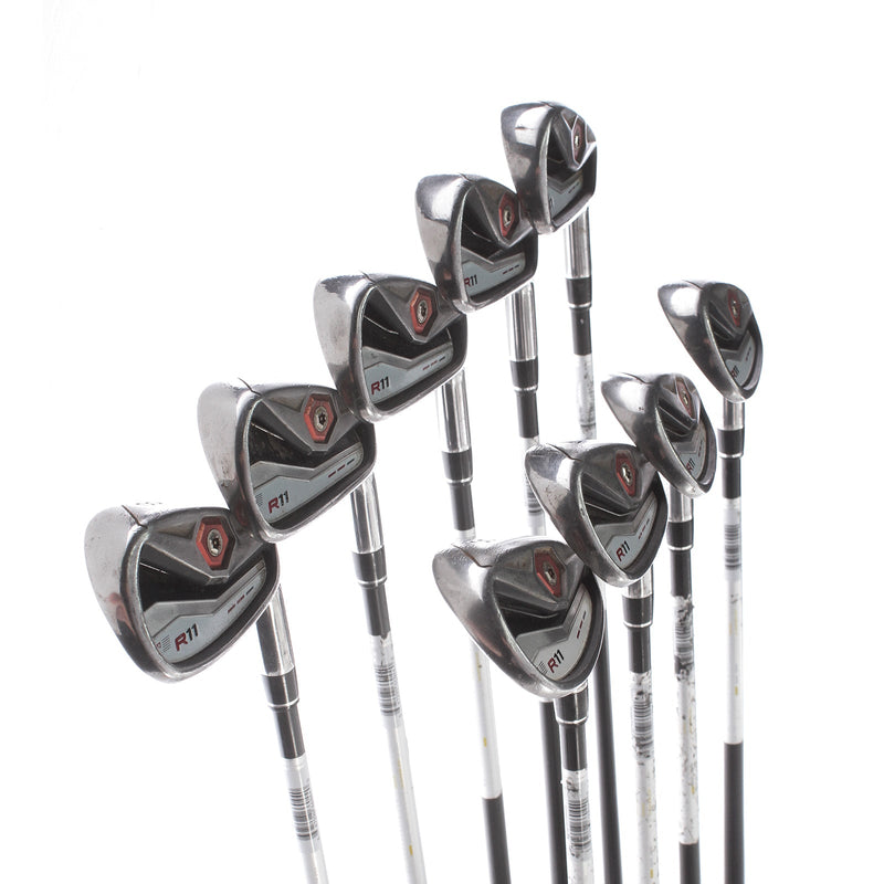 TaylorMade R11 Graphite Mens Right Hand Irons 4-PW+AW+SW Standard Stiff - Fujikura Motore 65