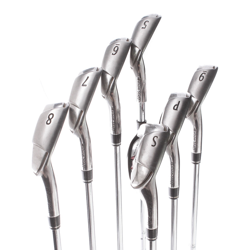 Wilson D200 Steel Mens Right Hand Irons 5-SW 2* Upright Uniflex - Wilson SL85