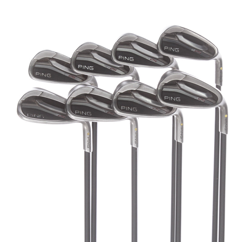 Ping G25 Graphite Mens Right Hand Irons 4-SW Gold Dot 2* Upright Senior - Ping TFC 189