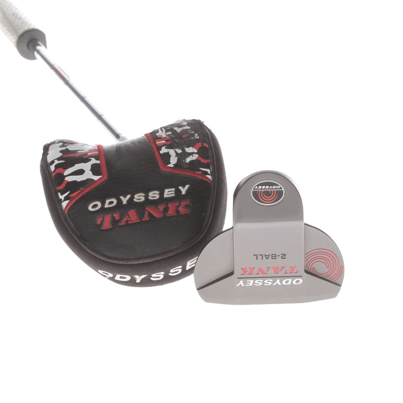 Odyssey Tank 2-Ball Mens Right Hand Putter 34" Mallet - Odyssey Super Stroke Slim 3.0