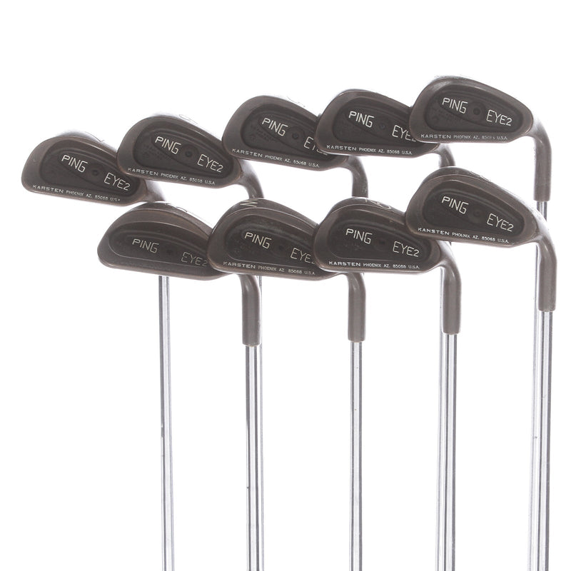 Ping Eye2 Steel Mens Right Hand Irons 3-SW Black Dot Regular - Ping Microtaper