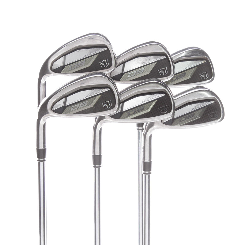 Wilson Staff D9 Steel Mens Left Hand Irons 5-PW Regular - KBS Max Ultralite