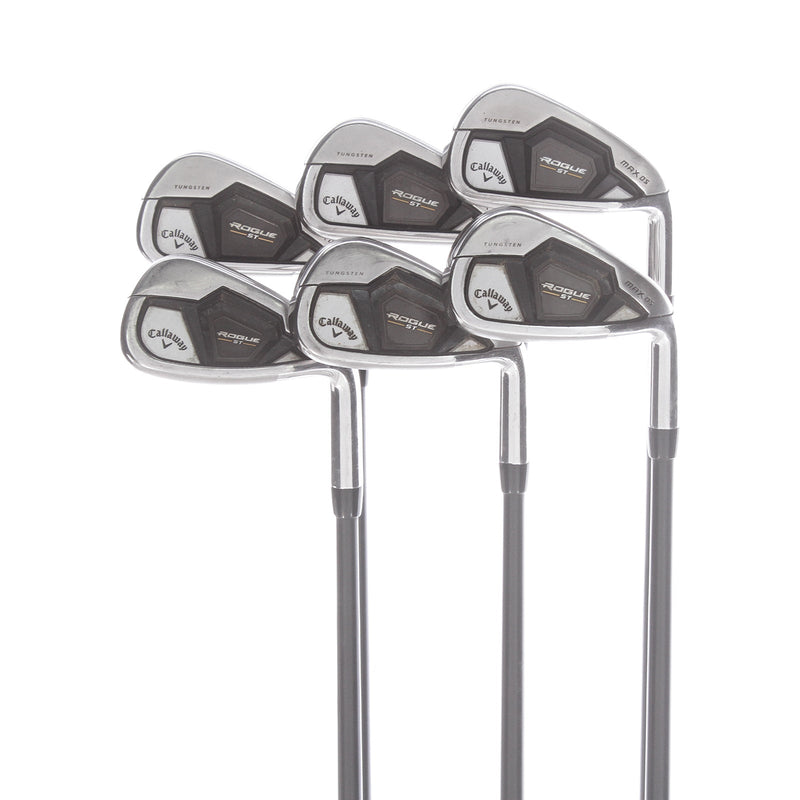 Callaway Rogue ST Max OS Graphite Mens Right Hand Irons 5-PW Senior - Project X Cypher Fifty