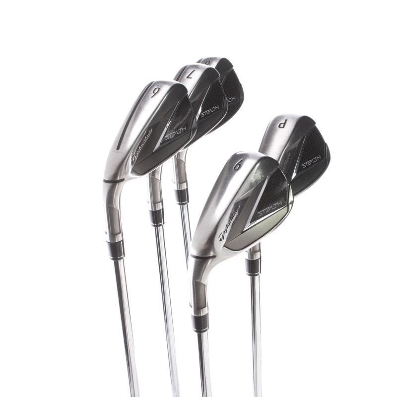 TaylorMade Stealth Steel Mens Left Hand Irons 6-PW Regular - True Temper Elevate 95