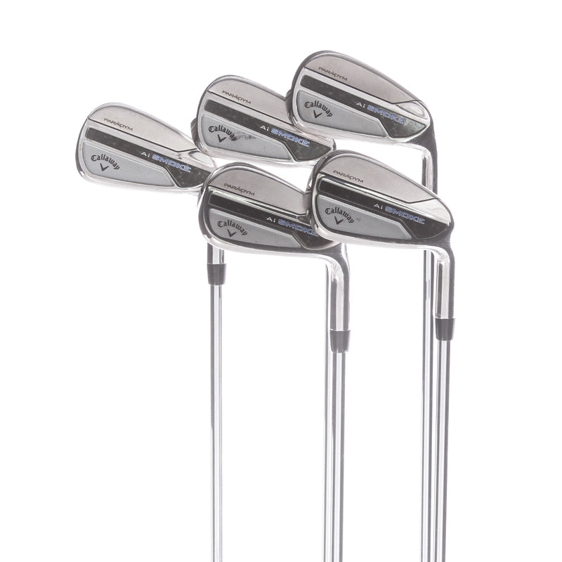 Callaway Paradym Ai Smoke Steel Mens Right Hand Irons 6-PW Stiff - True Temper Elevate MPH