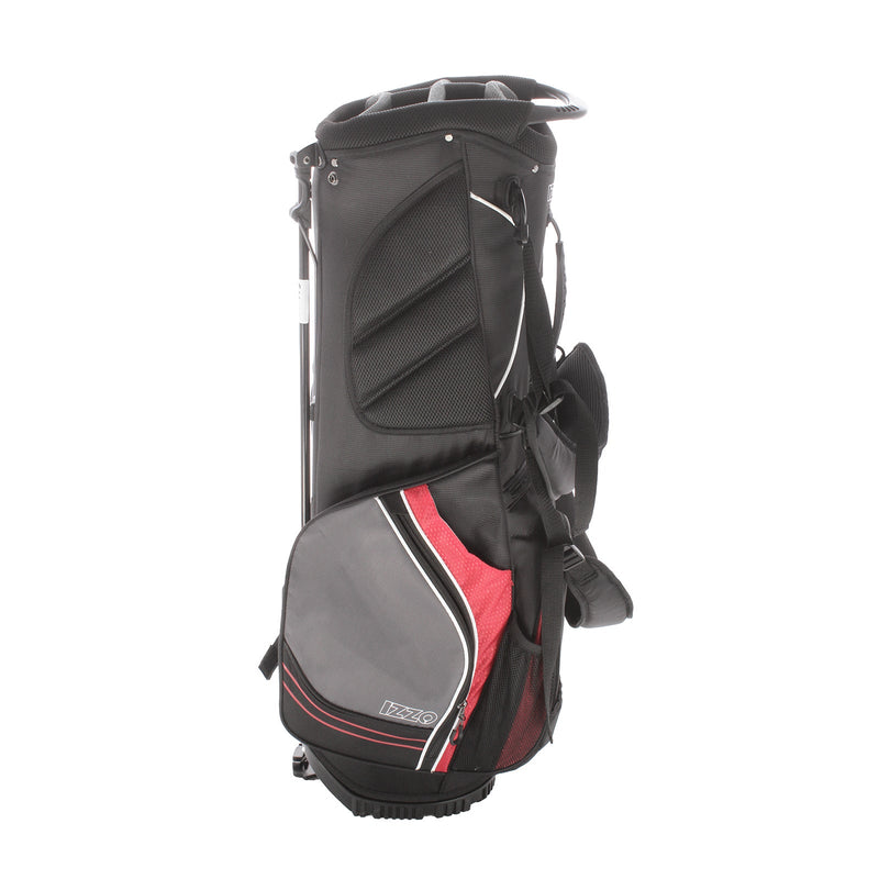 Izzo Stand Bag - Black/Red/White