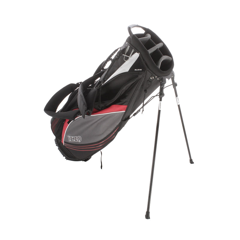 Izzo Stand Bag - Black/Red/White