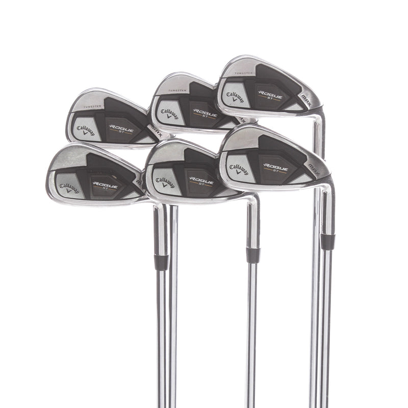 Callaway Rogue ST Max Steel Mens Right Hand Irons 5-PW Regular - True Temper Elevate MPH