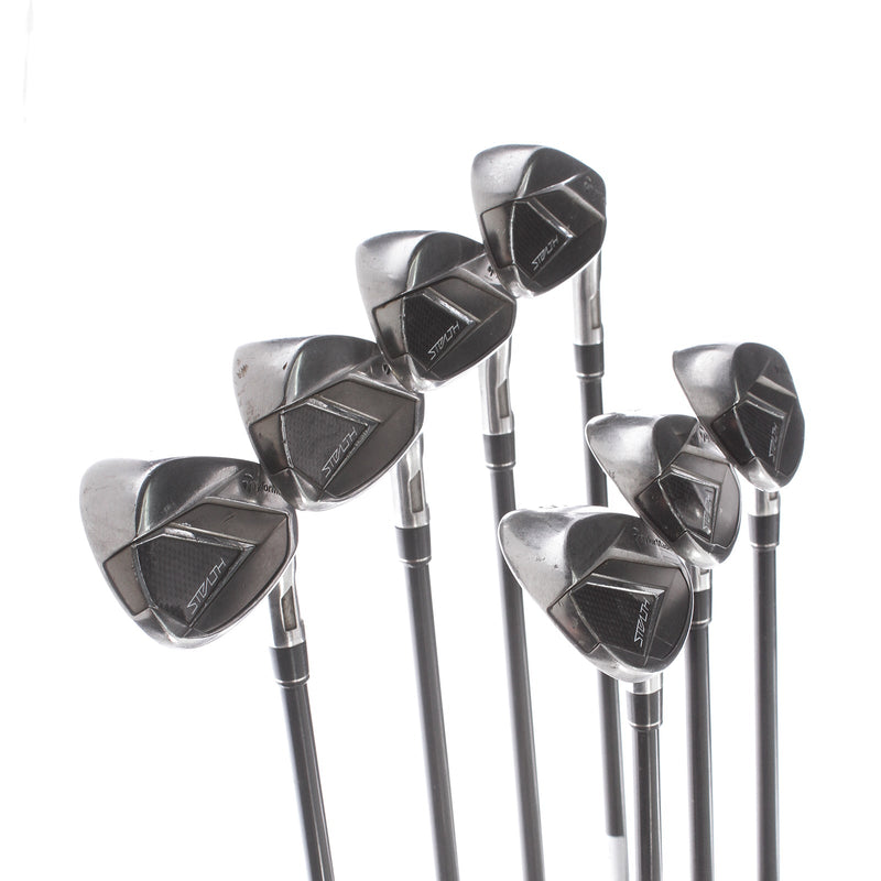 TaylorMade Stealth Graphite Mens Right Hand Irons 6-PW+AW+SW 2* Upright Regular - Fujikura Ventus 6-R