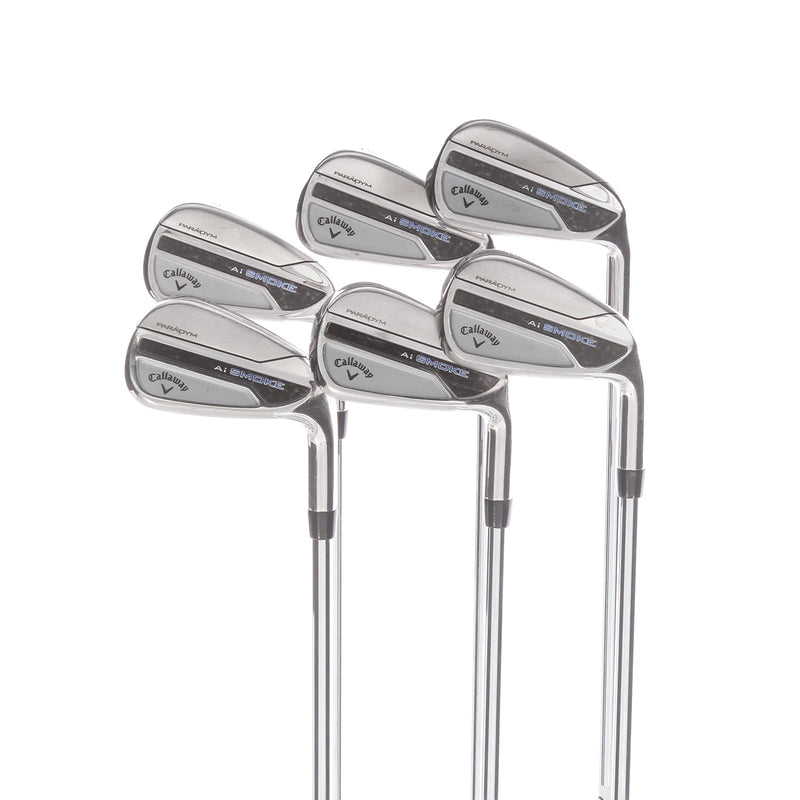 Callaway Paradym Ai Smoke Steel Mens Right Hand Irons 5-PW Stiff - Elevate MPH 85