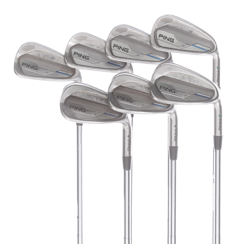 Ping i-Series E1 Steel Mens Right Hand Irons 4-PW +0.5" Green Dot 2* Upright Stiff - Ping CFS Distance