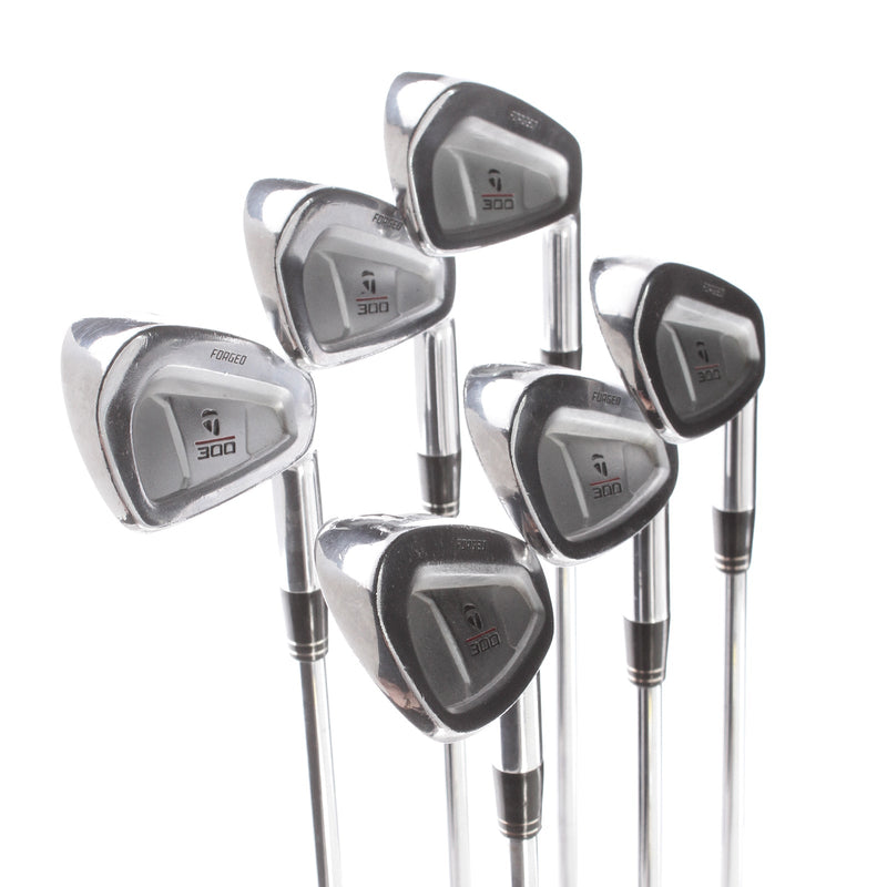 TaylorMade 300 Forged Steel Mens Right Hand Irons 5-PW Regular - FCM 5.0 Rifle Flighted