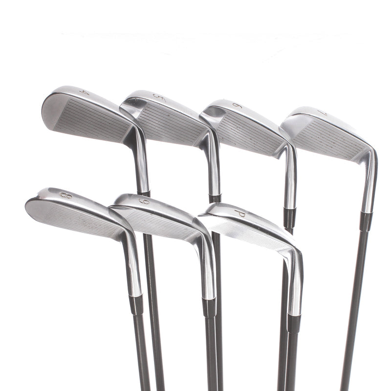 Vega Cavity Graphite Mens Left Hand Irons 4-PW Stiff - Accra Prototype 85