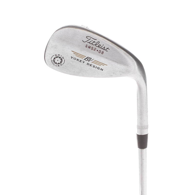 Titleist Vokey Spin Milled Steel Mens Right Hand Gap Wedge 52* 8 Bounce Wedge - Dynamic Gold