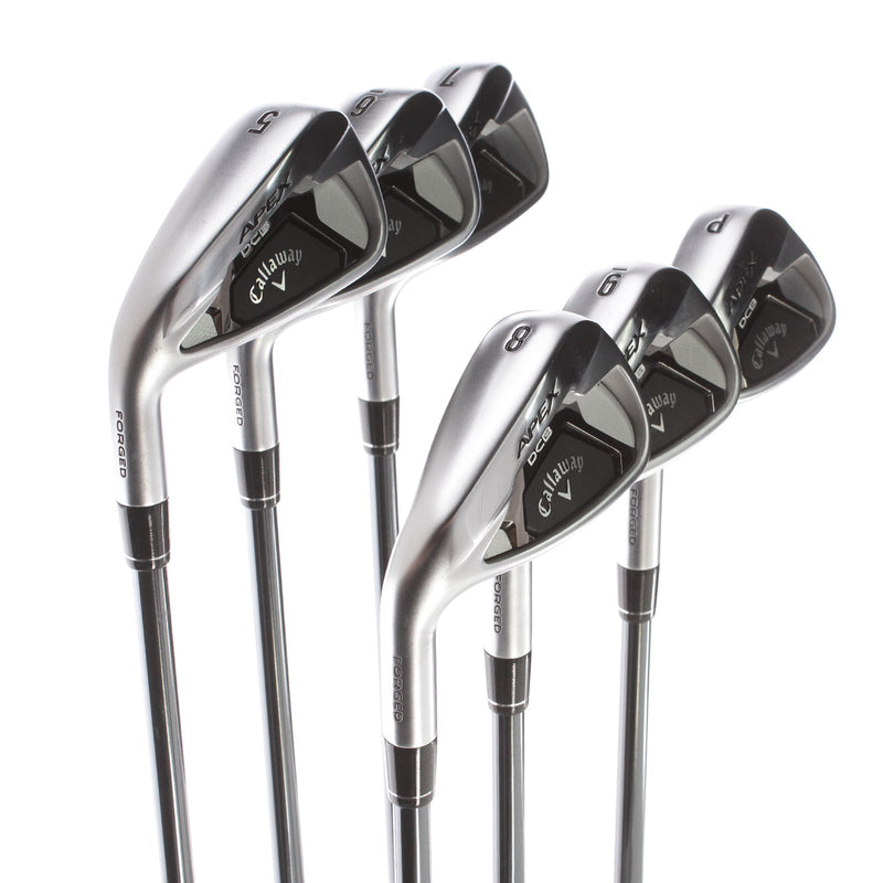 Callaway Apex DCB Graphite Mens Left Hand Irons 5-PW Regular - UST Mamiya Recoil Dart F3 75