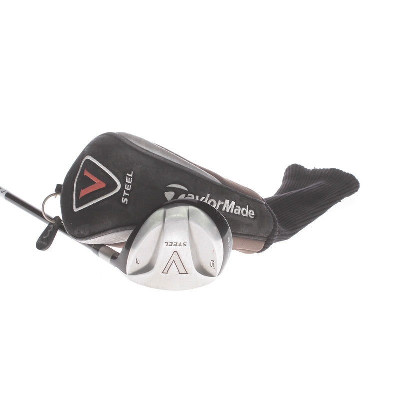 TaylorMade V-Steel Graphite Mens Right Hand Fairway 3 Wood 15* Stiff - TaylorMade MAS2