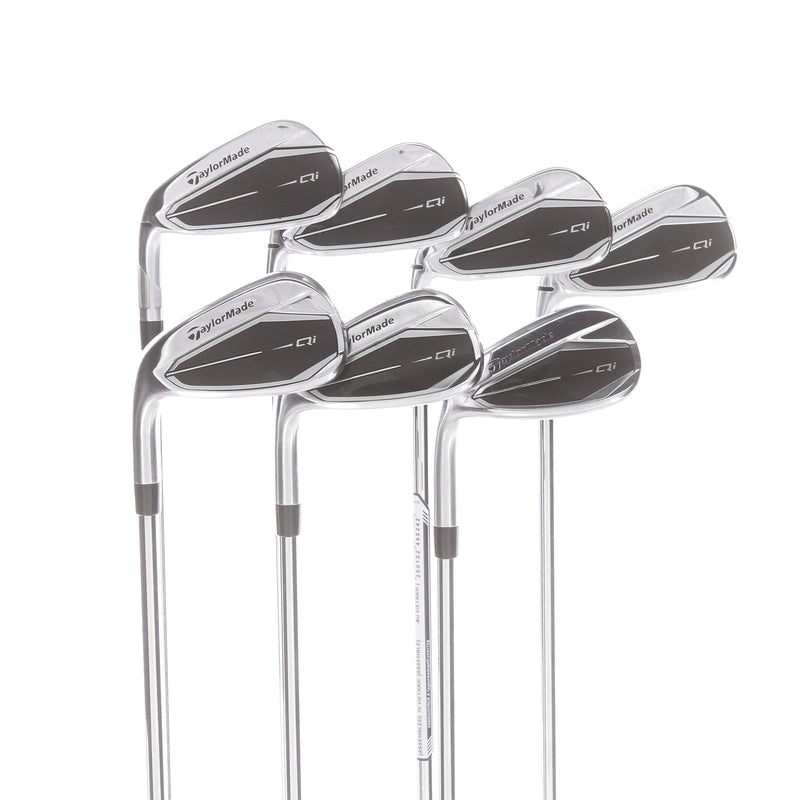 TaylorMade Qi Steel Mens Left Hand Irons 5-SW Regular - KBS Max MT 85