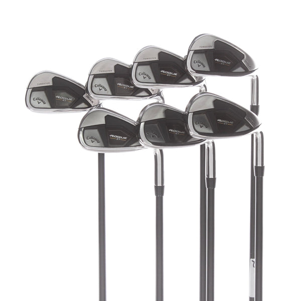 Callaway Rogue ST Max Steel Mens Right Hand Irons 4-PW 1* Upright Regular - Tensei AV Series Blue 65