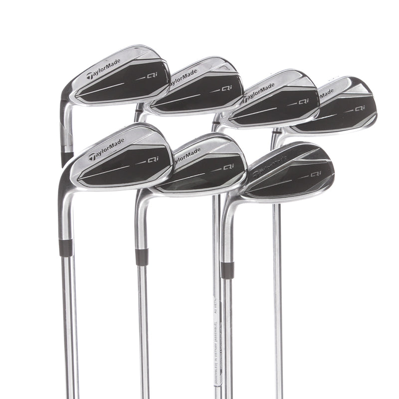 TaylorMade Qi Steel Mens Left Hand Irons 5-SW  Regular - KBS MAX MT 85