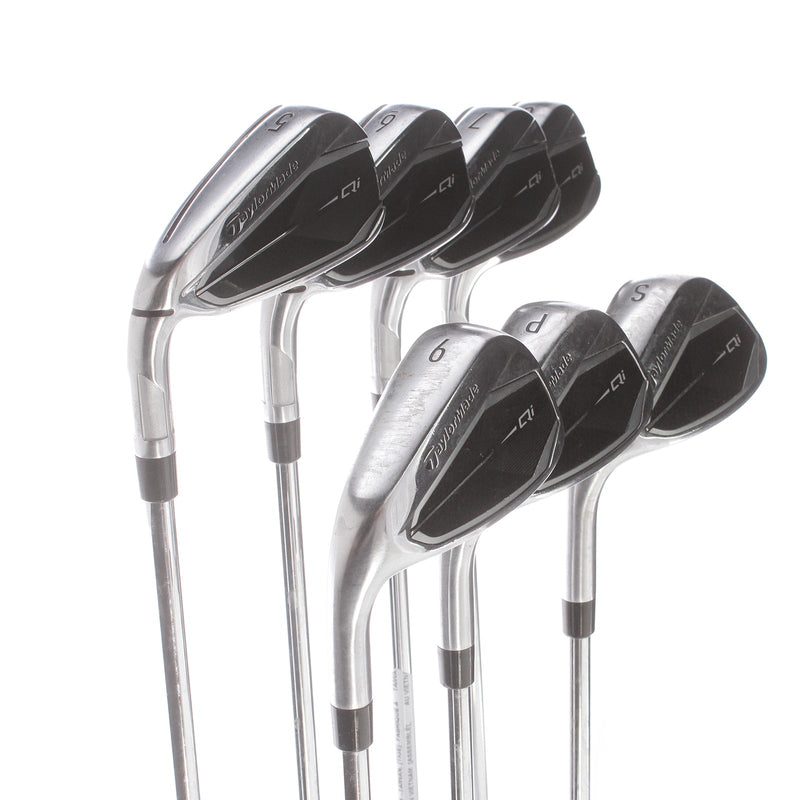 TaylorMade Qi Steel Mens Left Hand Irons 5-SW  Regular - KBS MAX MT 85