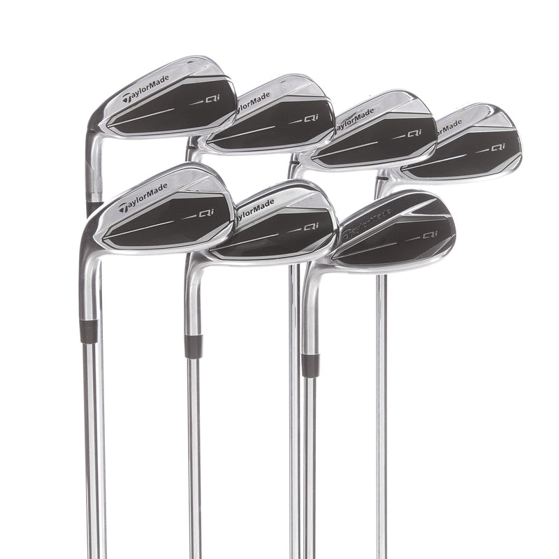 TaylorMade Qi Steel Mens Left Hand Irons 5-SW Regular - KBS Max 85