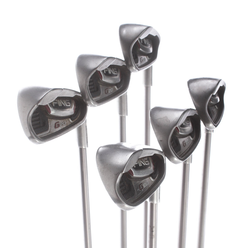 Ping G20 Graphite Mens Right Hand Irons 5-PW White Dot 3* Upright Regular - Ping TFC 169 I