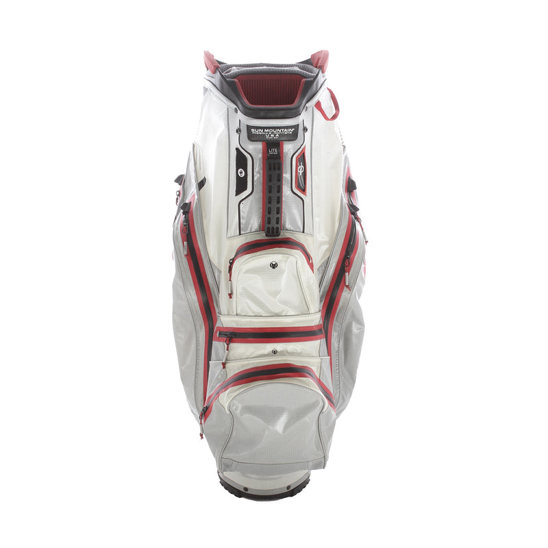 Sun Mountain H2NO Cart Bag - White/Grey/Red