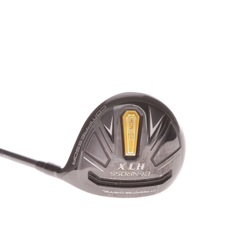 Benross HTX Compressor Gold Graphite Men's Right Hand Fairway 3 Wood 15 Degree Senior KuroKage 50