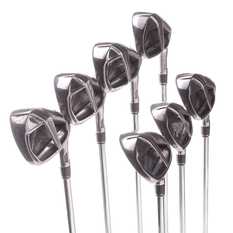 TaylorMade Sim Max OS Steel Mens Right Hand Irons 5-PW+AW Stiff - KBS Max 85 S