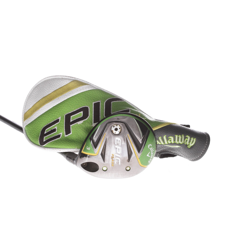 Callaway Epic Flash Graphite Mens Right Hand Fairway 3 Wood 15* Stiff - HZRDUS Smoke