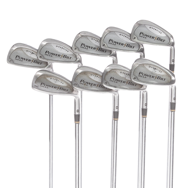 Power Built Oversize TPS 6.0 Steel Mens Right Hand Irons 3-SW Regular - True Temper