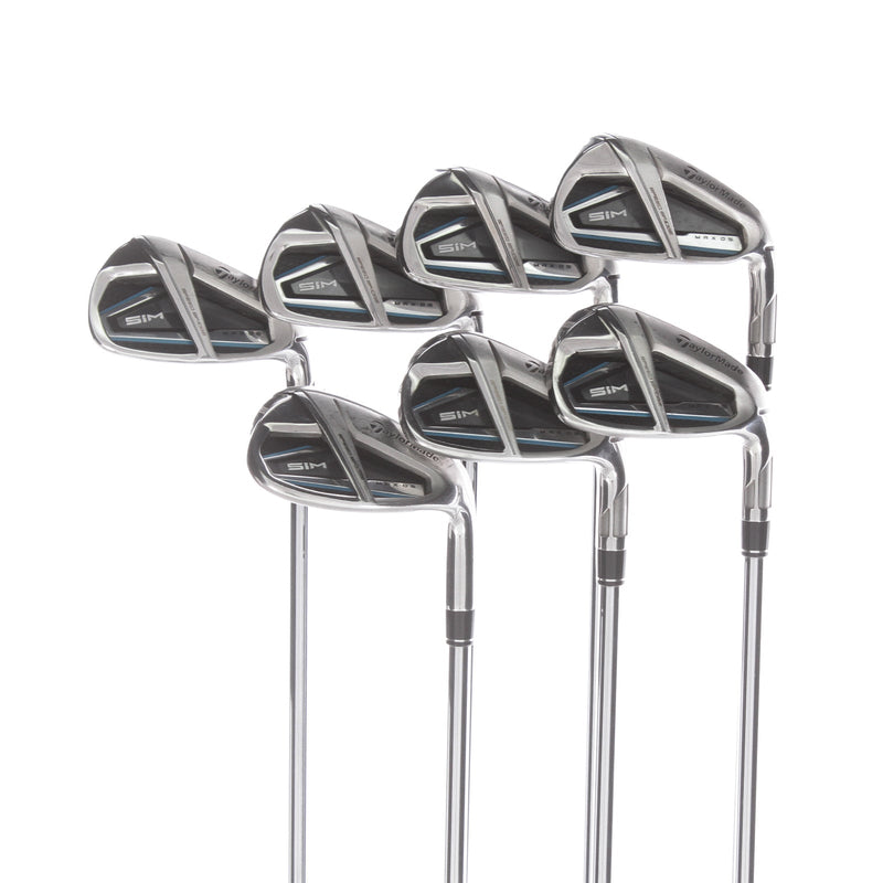 TaylorMade SIM Max OS Steel Mens Right Hand Irons 5-SW Regular - KBS Max 85