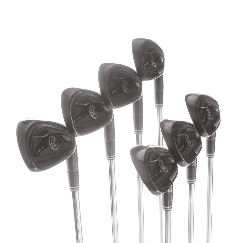 Cleveland CG7 Black Pearl Steel Mens Right Hand Irons 4-PW Regular - Cleveland Flight Speed