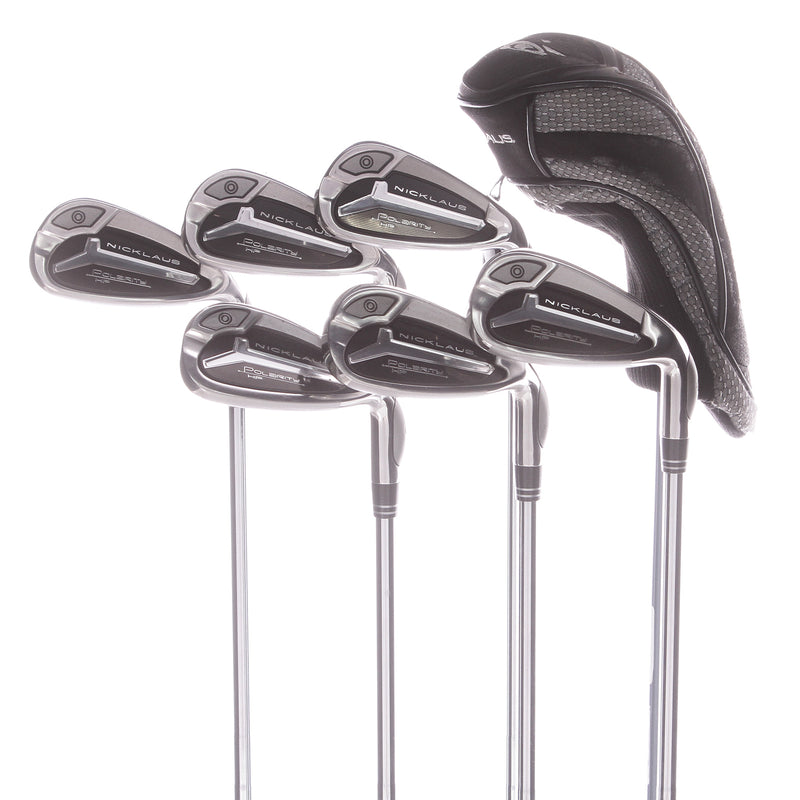 Nicklaus Polarity HP Steel Mens Right Hand Irons 6-SW+5 Hybrid Regular - FST Pro Silver Ultra Light Steel