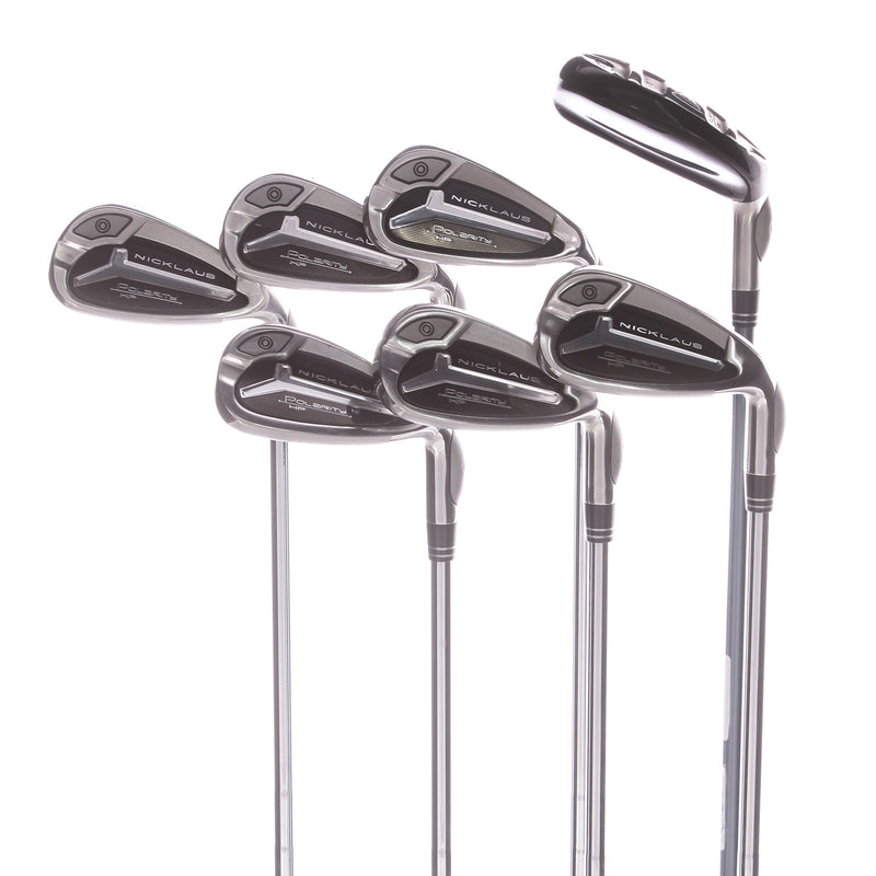 Nicklaus Polarity HP Steel Mens Right Hand Irons 6-SW+5 Hybrid Regular - FST Pro Silver Ultra Light Steel