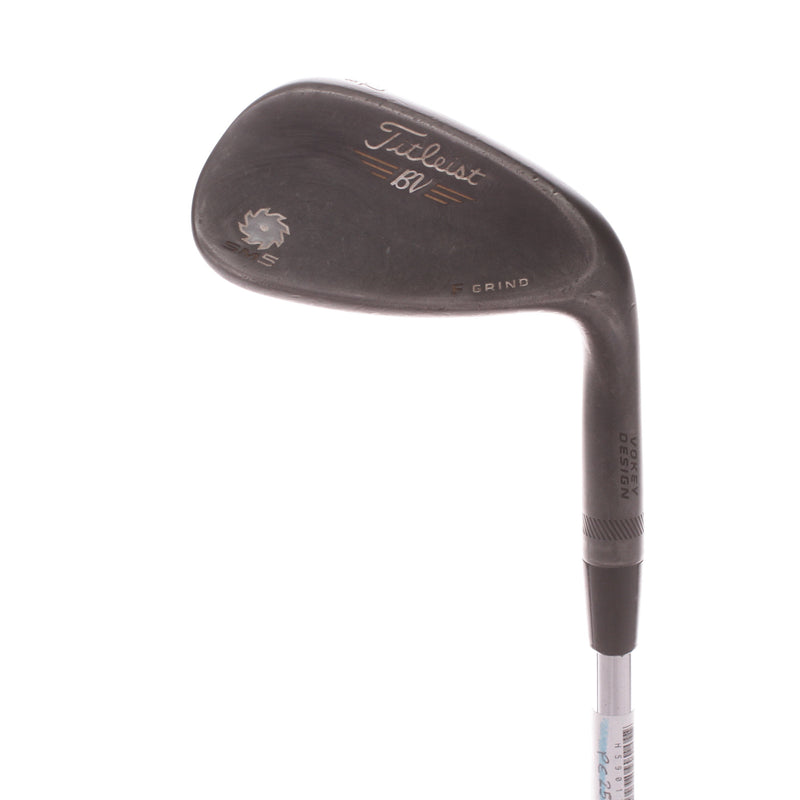 Titleist Vokey SM5 Raw Black F-Grind Steel Mens Right Hand Gap Wedge 52 Degree 8 Bounce Wedge - BV Design