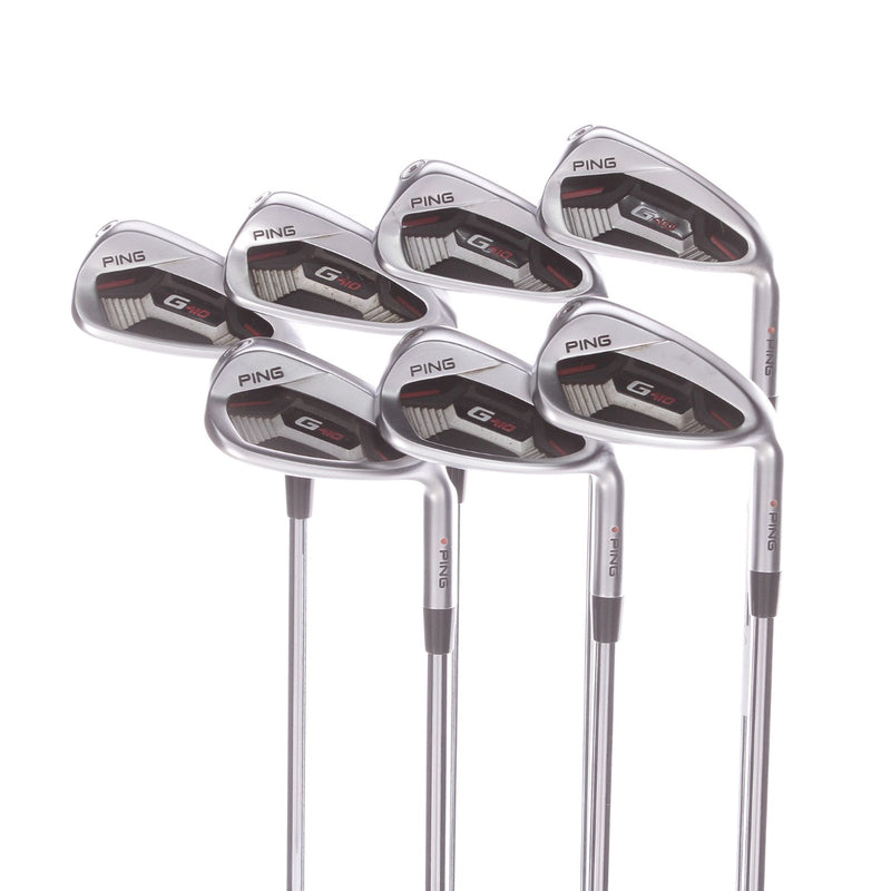 Ping G410 Steel Men's Right Irons 5-SW Orange Dot Stiff - Ping AWT 2.0 S