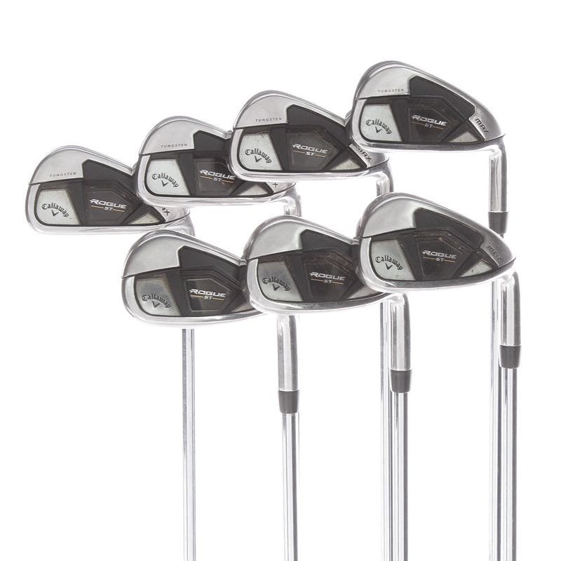 Callaway Rogue ST Max Steel Mens Right Hand Irons 4-PW Stiff - True Temper Elevate MPH 95