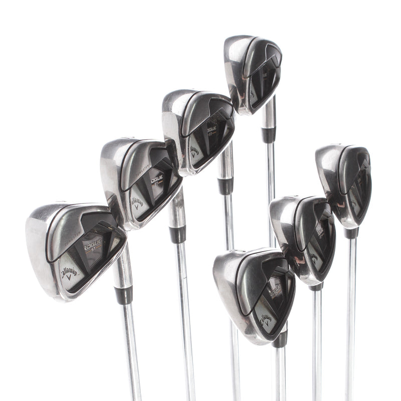 Callaway Rogue ST Max Steel Mens Right Hand Irons 4-PW Stiff - True Temper Elevate MPH 95