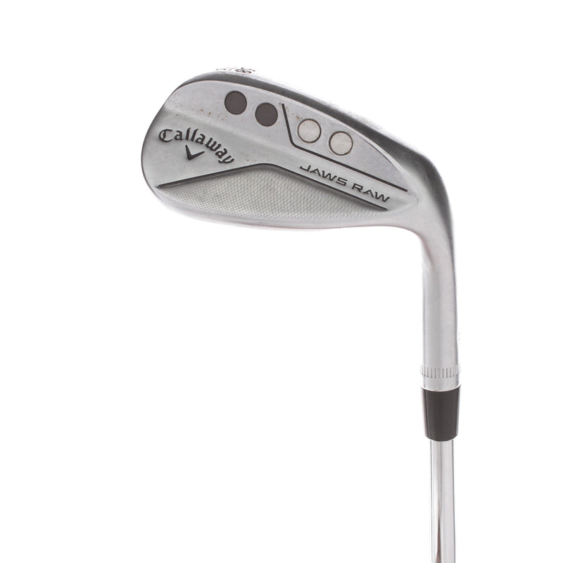 Callaway Jaws Raw Steel Mens Right Hand Lob Wedge 58* 10 Bounce S Grind Wedge - Dynamic Gold Spinner