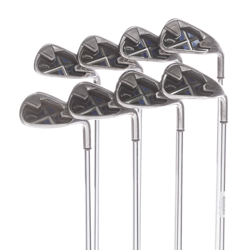 Callaway X 22 Steel Mens Right Hand Irons 3-PW Regular - Rifle 5.0 Precision