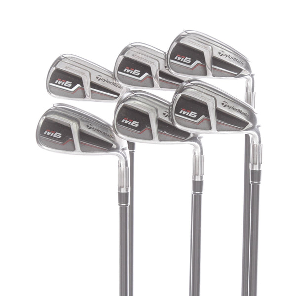 TaylorMade M6 Graphite Mens Right Hand Irons 5-PW STD Regular - Atmos Red 6