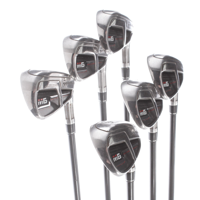 TaylorMade M6 Graphite Mens Right Hand Irons 5-PW STD Regular - Atmos Red 6