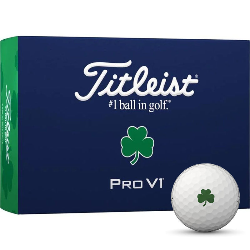 Titleist Pro V1 "Shamrock" Ltd Edition Golf Balls - White - 6 Pack