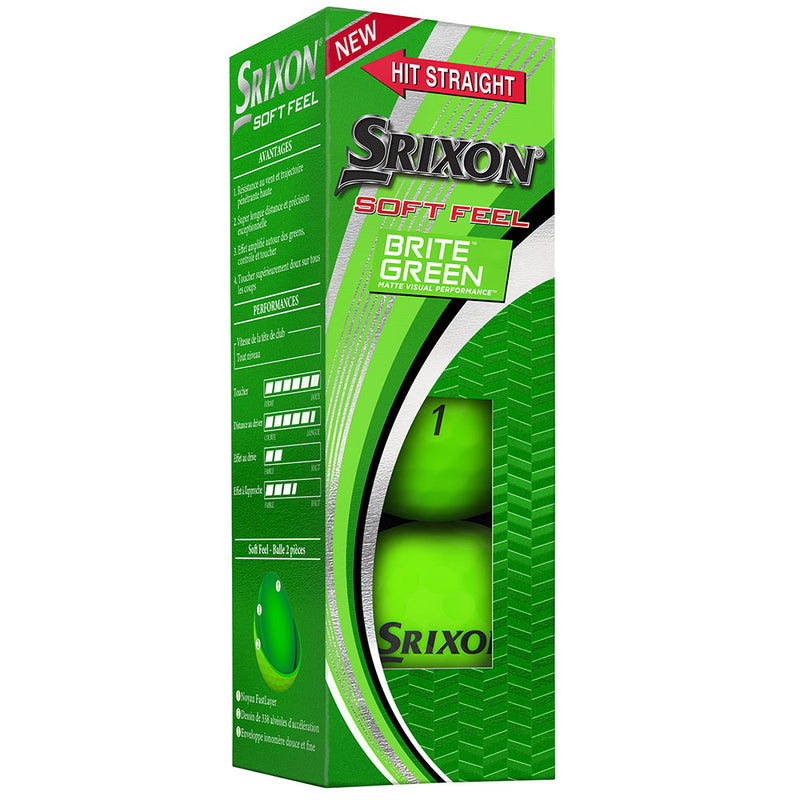 Srixon Soft Feel Golf Balls - Brite Green - 12 Pack