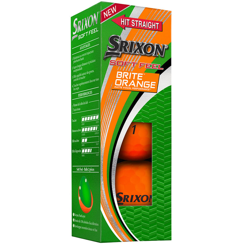 Srixon Soft Feel Golf Balls - Brite Orange - 12 Pack