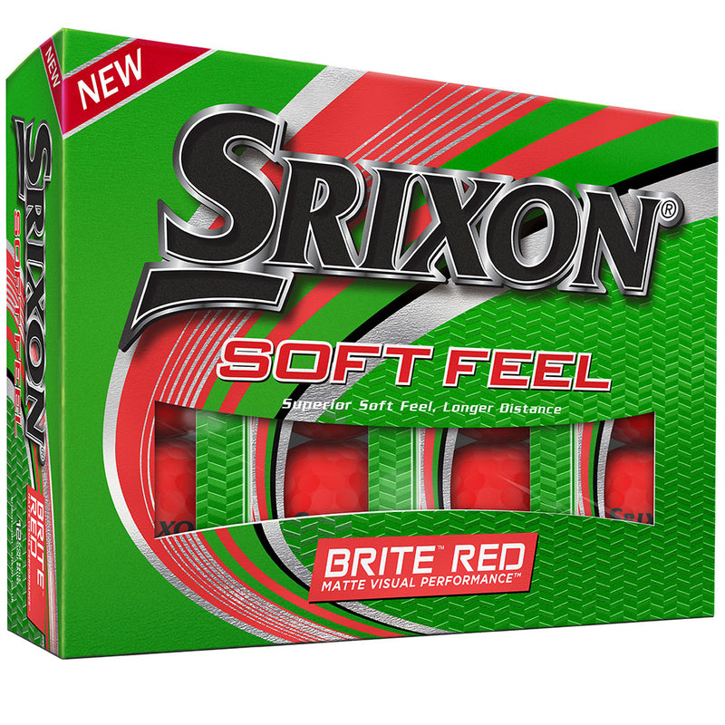 Srixon Soft Feel Golf Balls - Brite Red - 12 Pack