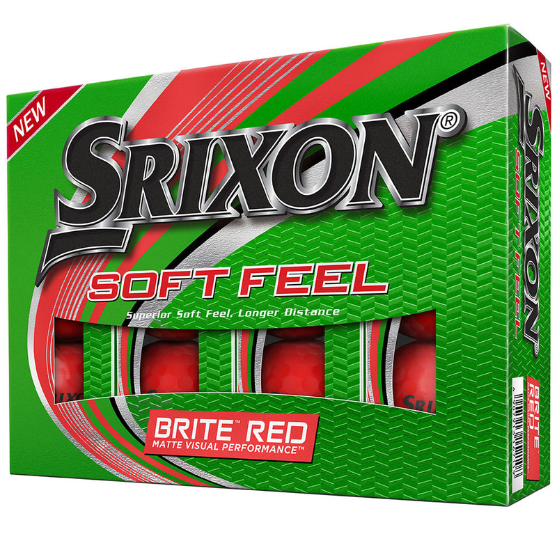 Srixon Soft Feel Golf Balls - Brite Red - 12 Pack