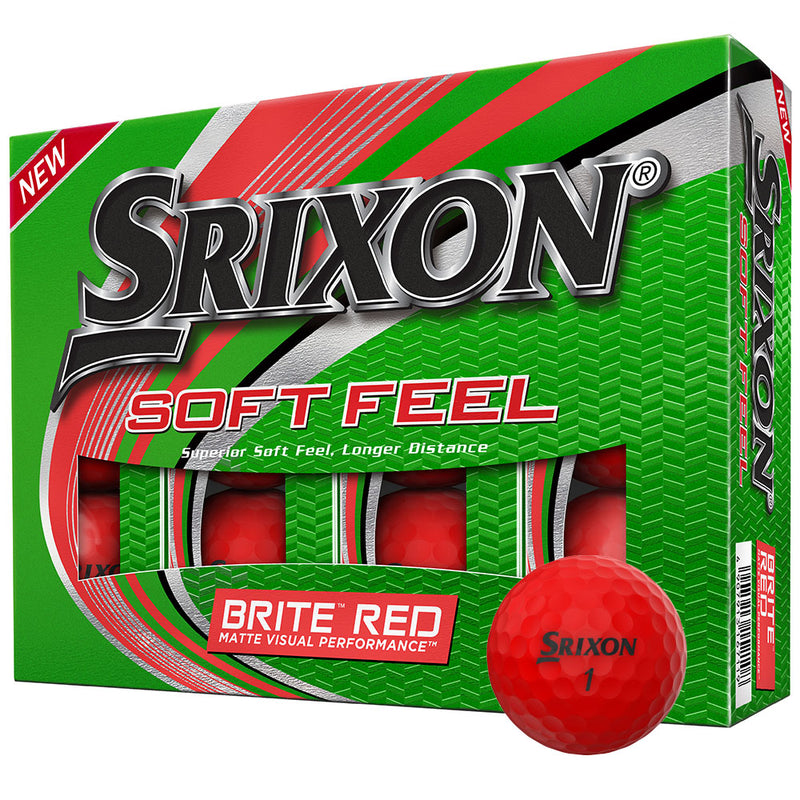 Srixon Soft Feel Golf Balls - Brite Red - 12 Pack